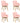 Scaune de dining rotative 4 buc. Bouclé Roz