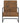 Scaun tip consolă, maro, material textil