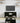Cabinet TV, stejar, negru, lemn compozit