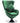 Scaun ou rotativ cu pernă, verde închis, catifea
